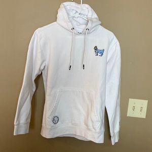 GOAT USA Hoodie - white size small